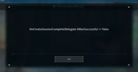 OnCreateSession Complete Delegate bWasSuccessful == false