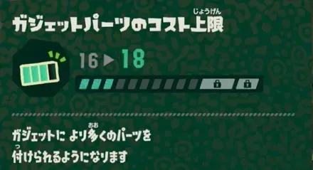 ガジェットパーツのコスト