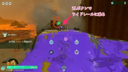 ライドレールに乗る