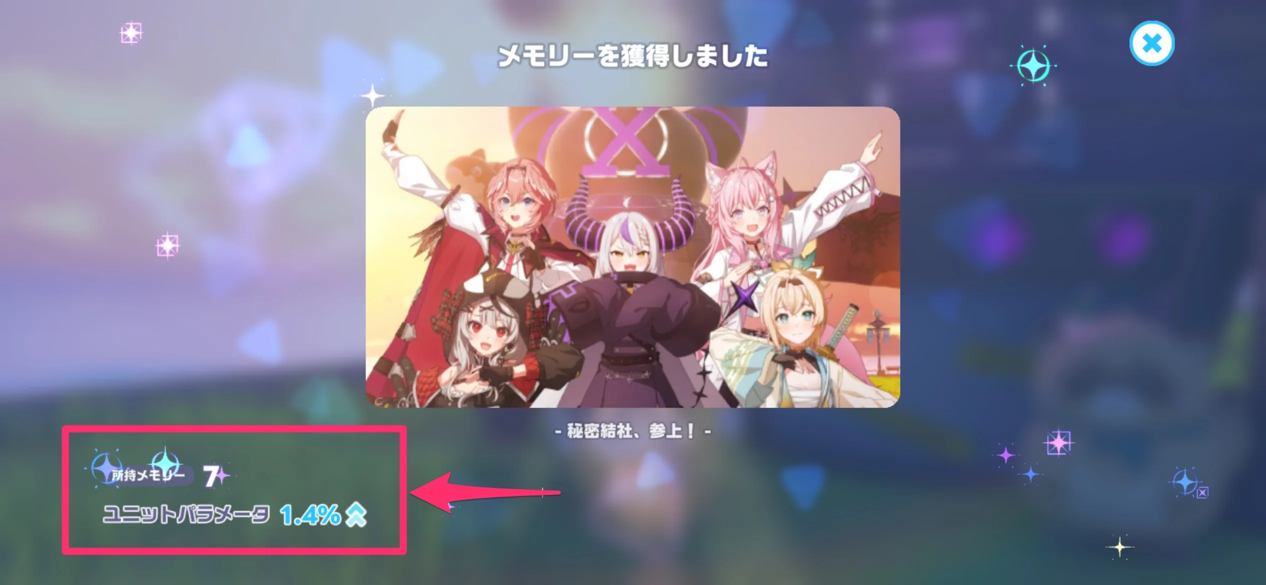 ユニットパラメータの表示