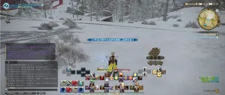 alt:2箇所目の雪中の足跡を調べる