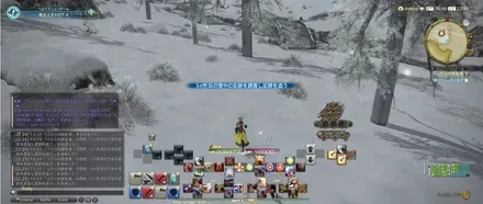 alt:5箇所目の雪中の足跡を調べる