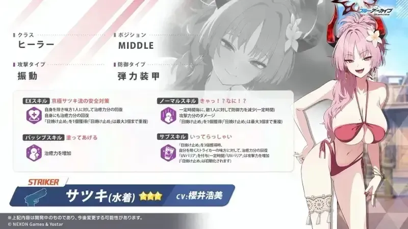 水着サツキ性能