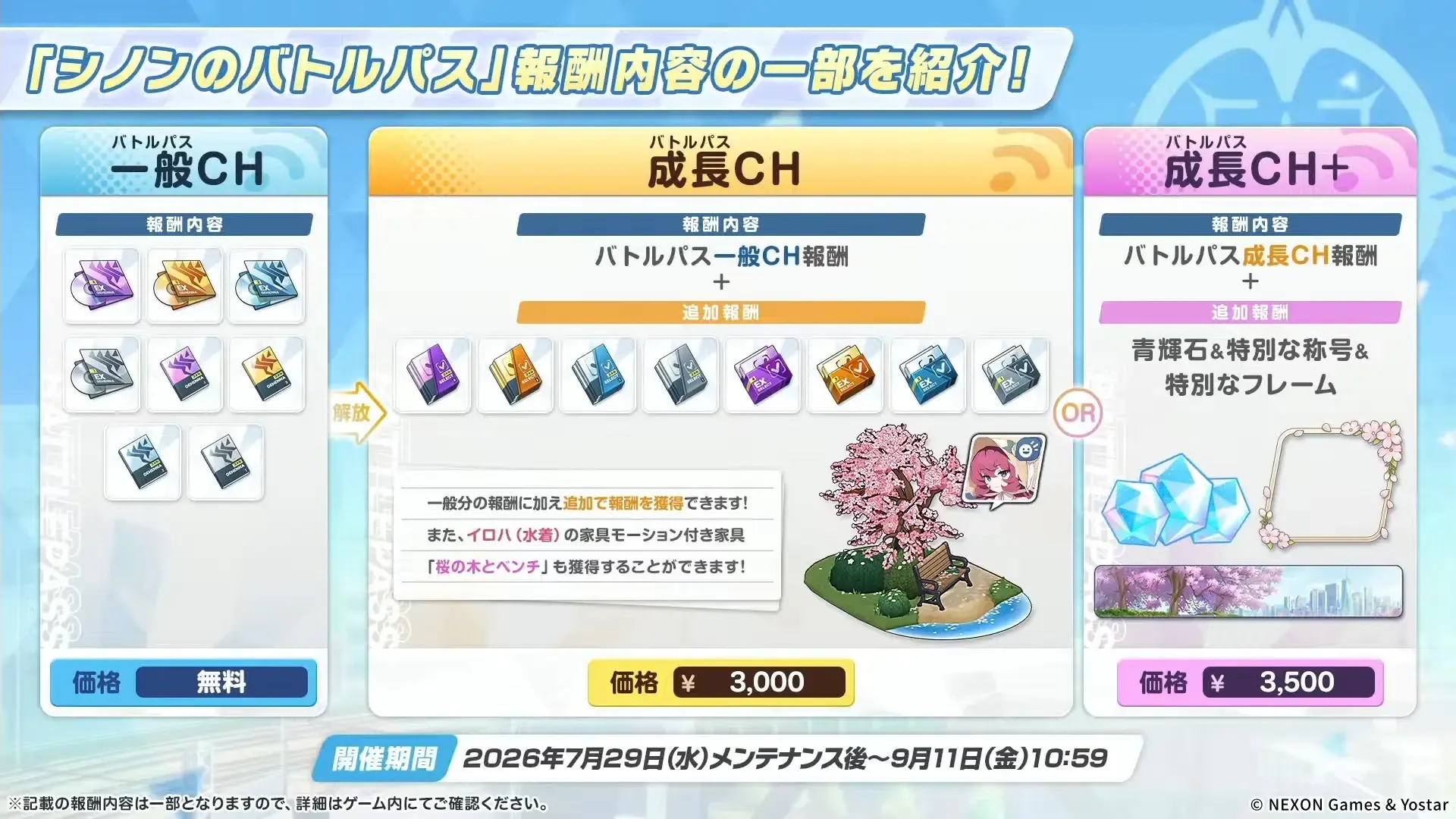 シノンのバトルパス開催