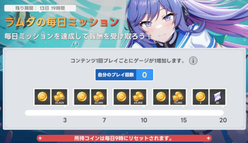ラムダの毎日ミッション