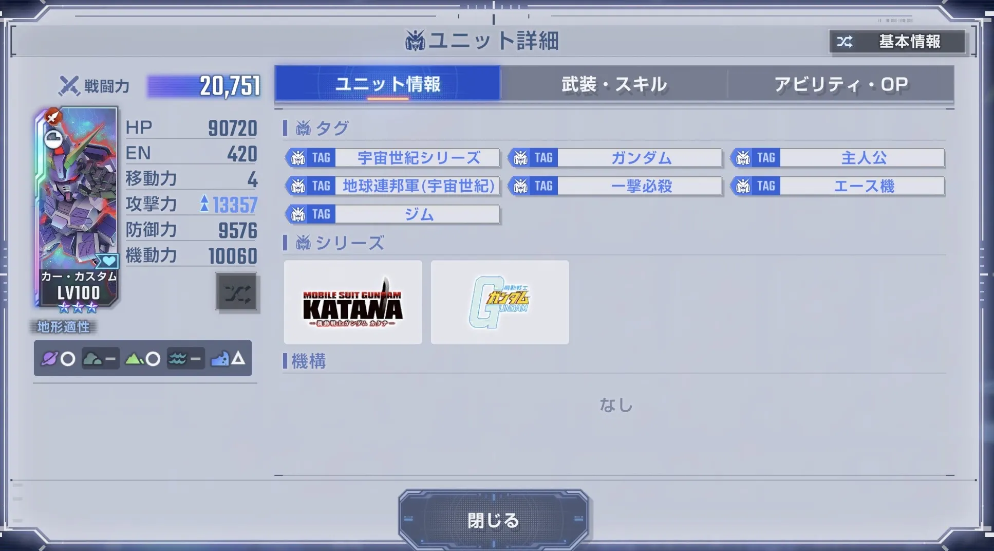 地形適性と移動力は微妙