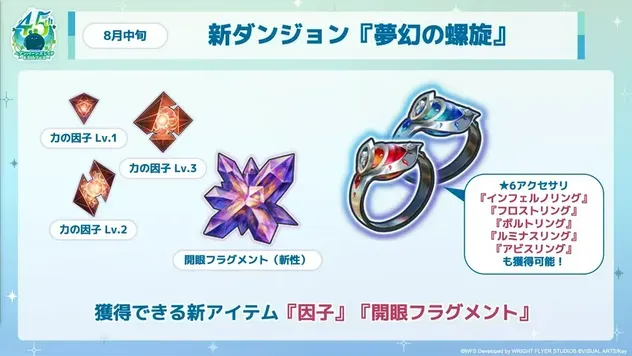 夢幻の螺旋で獲得できる新アイテムとアクセサリ