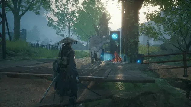 橋付近の廃村