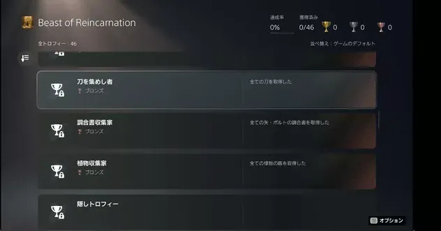 トロフィー一覧