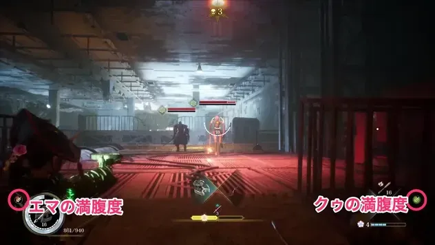 それぞれの満腹度の位置