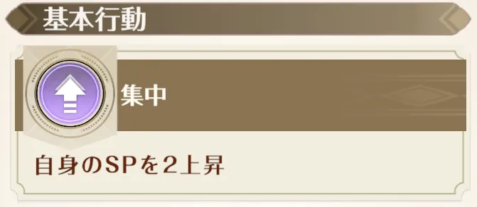 集中(基本行動)で溜まるキャラがいる