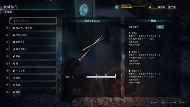 武器の強化