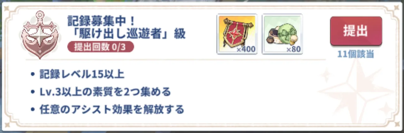 駆け出し巡遊者級
