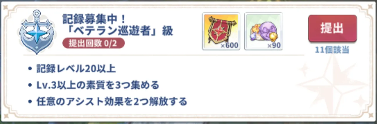 ベテラン巡遊者級