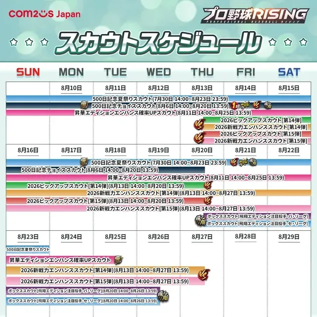 スケジュール