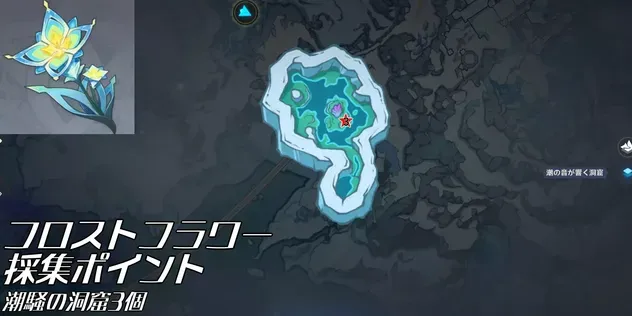 フロストフラワー採集ポイント_潮騒の洞窟3個