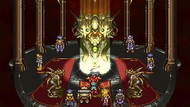 魔神器にペンダントをかざすシーン