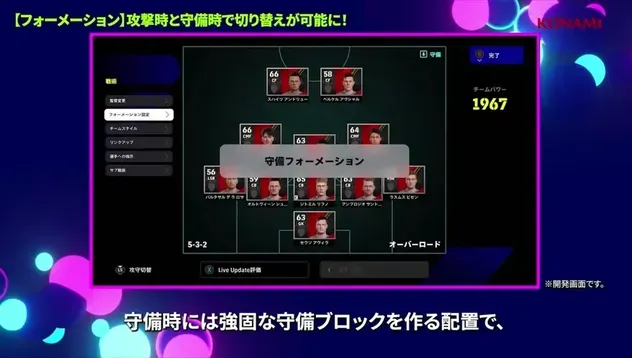 守備時のフォーメーション