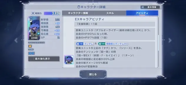 UR刹那のアビリティ