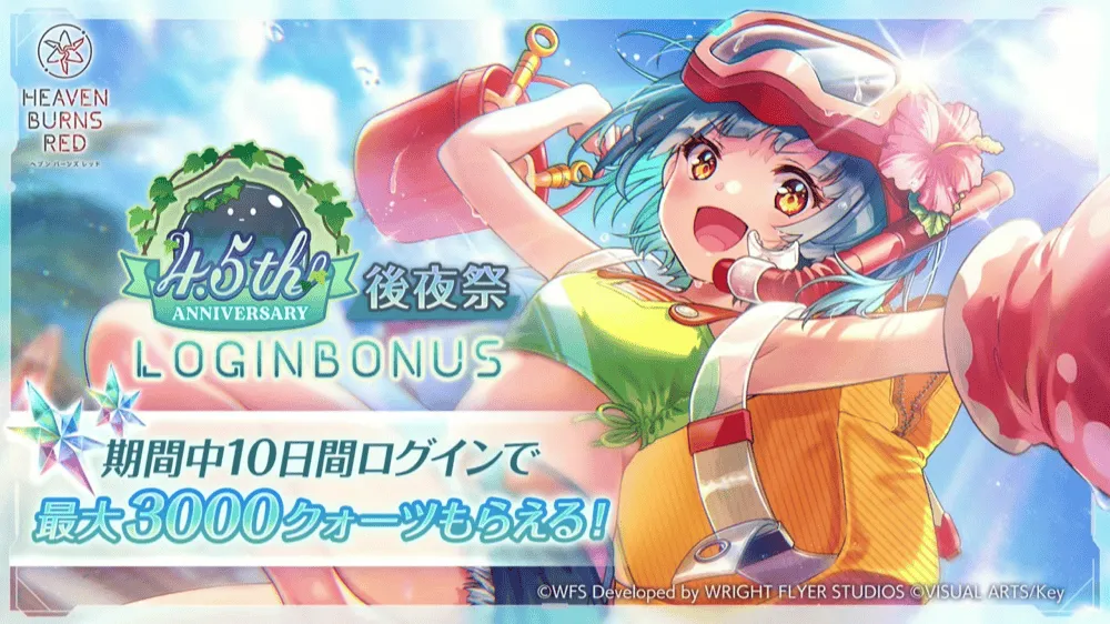 4.5th Anniversary後夜祭 ログインボーナス