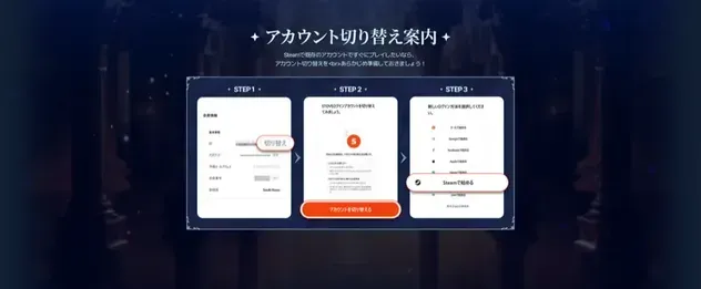 アカウント切り替え