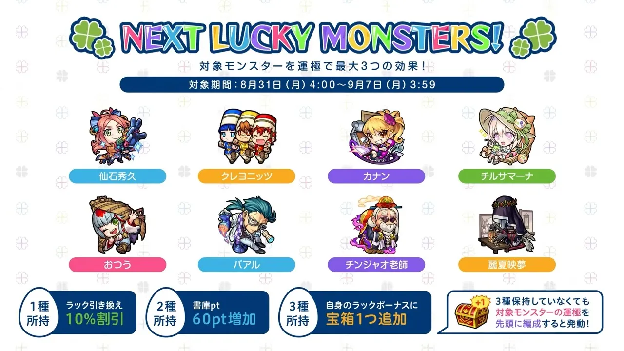 来週のラッキーモンスター