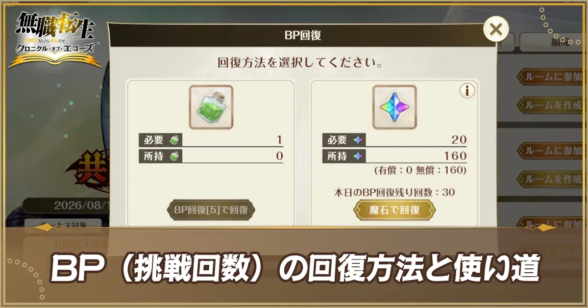 BP回復のやり方