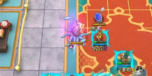 テンタクルスをゲノミーの近くに誘導する