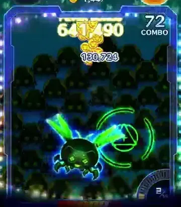 照準が黄色になった瞬間に画面をタップ
