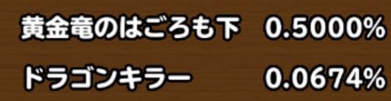 目玉装備の排出確率の画像