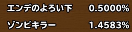 目玉装備の排出確率の画像
