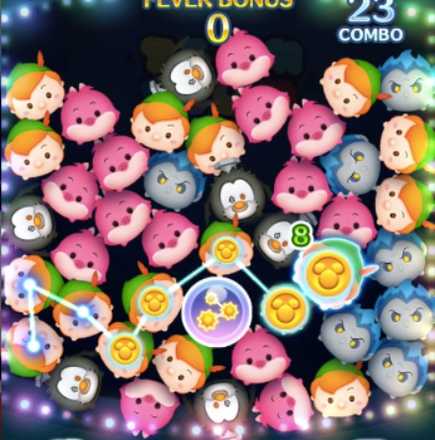 ツムを繋げている画像