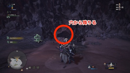 大蟻塚の荒地エリア15キャンプ設営地