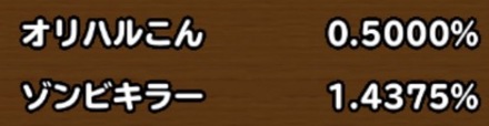 目玉装備の排出確率の画像