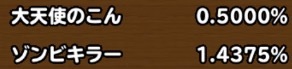 目玉装備の排出確率の画像