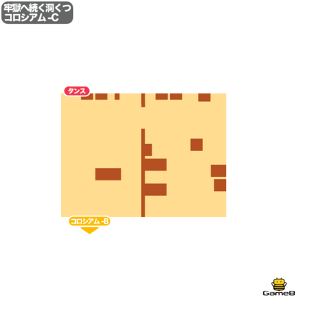 神殿への地下道コロシアム-Cのマップ