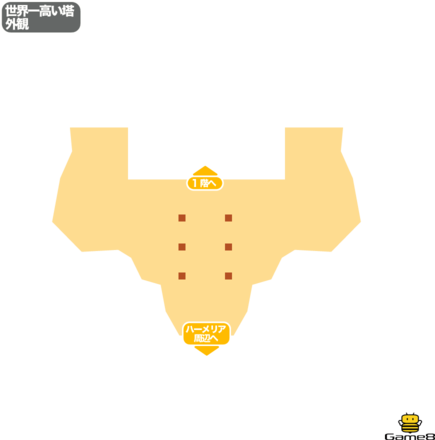 ドラクエ7の世界一高い塔外観のマップ