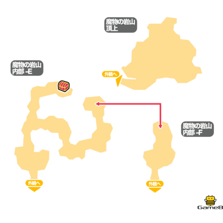 ドラクエ7 Dq7 魔物の岩山のマップ ゲームエイト