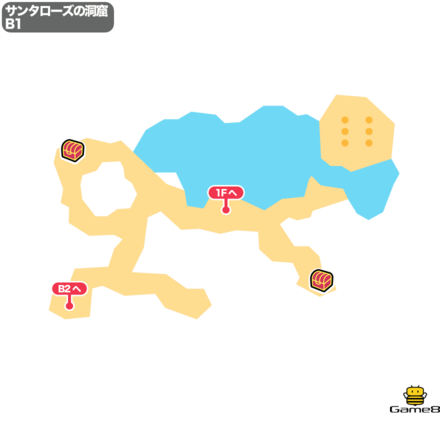 ドラクエ5のサンタローズの洞窟B1のマップ