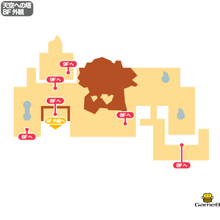 ドラクエ5の天空への塔の8F外観