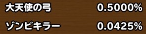 目玉装備の排出確率の画像