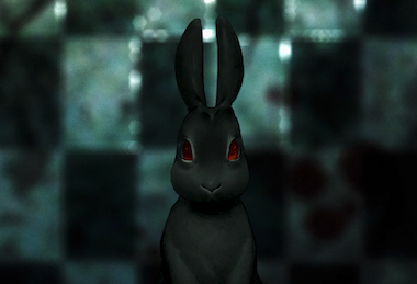 謎の黒いウサギ