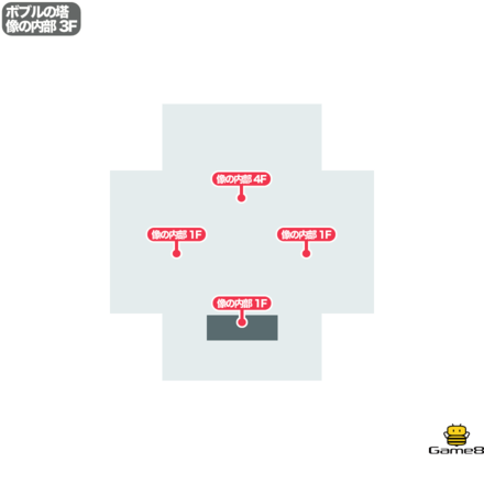 ドラクエ5のボブルの塔の像の内部3F