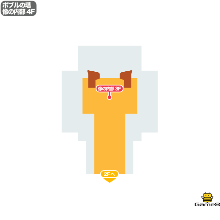 ドラクエ5のボブルの塔の像の内部4F