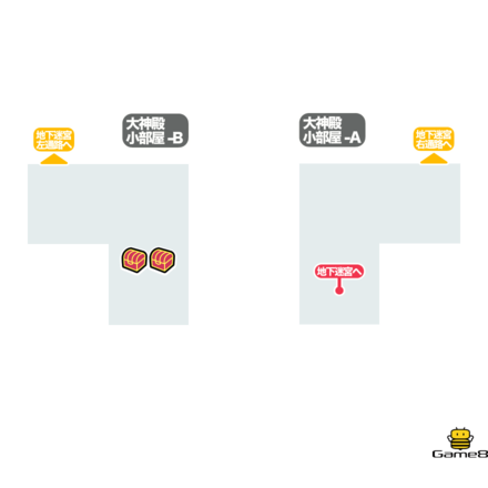 ドラクエ5の大神殿の小部屋-A、B