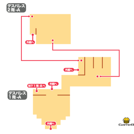 ドラクエ4 Dq4 デスパレスのマップと宝箱 ゲームエイト