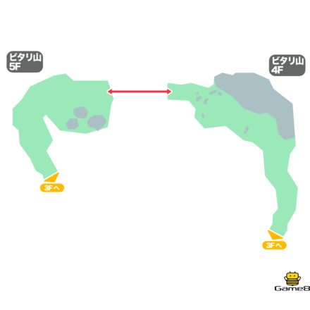 ドラクエ9のビタリ山の4F、5F