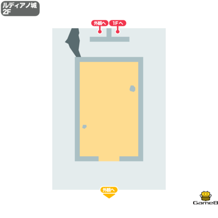 ドラクエ9のルディアノ城の2F