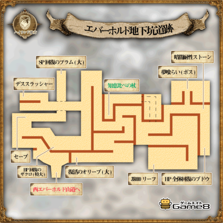 オクトパストラベラーのエバーホルド地下坑道跡