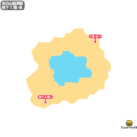 ドラクエ7の炎の山最深部の地下1階-B